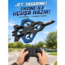 Ototechparca Jet Tasarımlı Uzaktan Kumandalı Drone 4 Pervaneli 2.4g 360 Derece Takla LED Işıklı Uçak