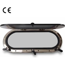 Sealux - Oval Lumboz Krom (20X40CM): Paslanmaz Krom Şıklığı ve Kusursuz Marin Kalitesi!