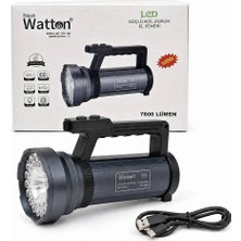 Evimdeyokyok 100W Işık Gücü 7.800 Lümen Şarjlı Güvenlik Feneri WT-399