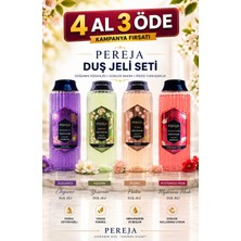 Pereja Karma Doğal Zeytinyağlı Duş Jeli 4 x 500 ml Set-4 Ferahlatıcı Koku ile Cildinizi Nazikçe Temizler