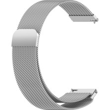 Caseonn Nothing Cmf Watch 3 Pro Kordon Manyetik Metal Hasır Kayış Gümüş