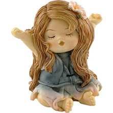1001 Minyatür Peri Bahçesi ve Teraryum Heykeli Little Fairy Yawning