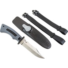1001 Norge Bıçak Kılıf ve Bağlantı Aparatları ile Tam Takım Halinde Bıçak Siyah 228 mm