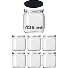 1001 10-1000 ml Farklı Boyutlarda Kavanoz (10-1000 Arası) cc Konserve Metal Kapaklı Cam Kavanoz 6 Adet