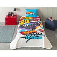1001 Hot Wheels Fast Standart Pamuk Nevresim Takımı, Mavi, Tek Kişilik