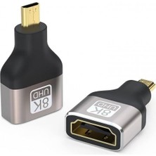 1001 8k Micro HDMI Çevirici 8k UHD HDMI Micro HDMI Çevirici Cep Telefonlarına Olmaz