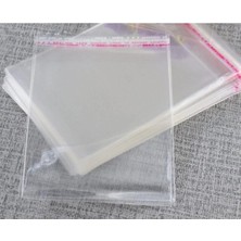 1001 Şeffaf Bantlı Jelatin - Yapışkanlı Poşet - 1000 Adet Opp 10 cm x 15 cm