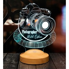 1001 Fotoğrafçıya Hediye Dslr Fotoğraf Makinesi Kişiye Özel 3D Halkalı LED Lamba