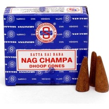 1001 Satya Nag Champa Konik Tütsü- Backflow Cones (Geri Akışkanlı)(Premium Natural Incense Cones) (N