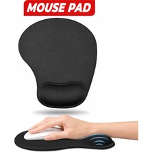1001 Bilek Destekli Mouse Pad, Memory Foam Hafızalı Süngerli Ergonomik Fare Altlığı, Kaymaz Tabanl�