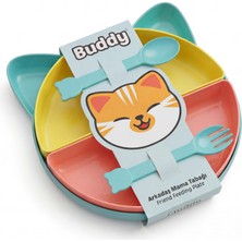 1001 Kitty 7 Parça Mama Tabağı Seti, Bölmeli, Bpa Içermez, Bulaşık Makinesinde Yıkanabilir (Trop