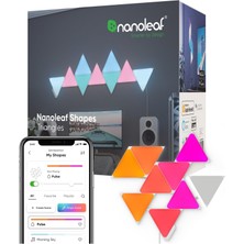 1001 Shapes Üçgen Başlangıç ​​seti, 9 Adet Akıllı Rgbw Üçgen LED Panel – Modüler Wi-Fi I