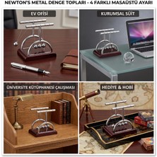 1001 Küçük Newton Sarkaç Metal Denge Topları Masa Üstü Dekor