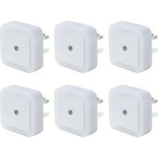 1001 LED Gece Lambası, Duvara Takılan LED Gece Lambası, Alacakaranlık Sensörlü, 0.5W Gece Aydınlat