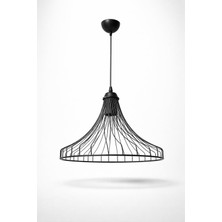 1001 Modern Siyah Tel Avize Sarkıt Lamba – Endüstriyel Metal Pendant Light, Yemek Masası, Salon, Mut