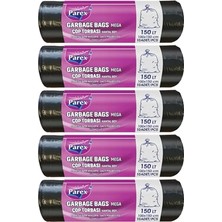 1001 Professional 10'lu Çöp Torbası Hantal Boy 100 x 150 cm Beşli Paket