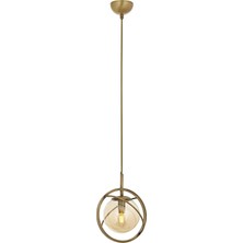 1001 AV-60291-1E Eskitme Kaplama Modern Avize E14 Metal Cam 22CM