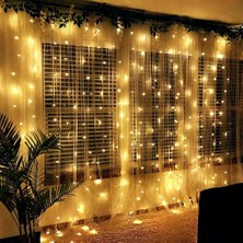 1001 LED Işık 5 Metre Sarı Işık Kornişe Takılabilir Aydınlatma – USB Girişli, Bakır Telli, 10