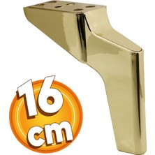 1001 Logan Lüks Mobilya Kanepe Sehpa Tv Ünitesi Koltuk Ayağı 16 cm Parlak Gold Baza Ayak