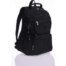 1001 EBA-8860 Klinkır Okul Çantası Sırt Çanta Günlük Gezi Spor Seyahat Tatil Çok Gözlü Laptop B