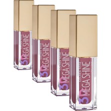 1001 3D Mega Shine Lipgloss No: 108 Dudak Parlatıcısı (4 Paketi)