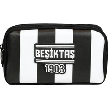 1001 Iki Gözlü Erkek Çocuk Beşiktaş 1903 Baskılı Siyah - Beyaz Okul Kalem Çantası/kalemlik - 26