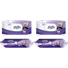 1001 Islak Havlu Tekli Lavanta 90 Yaprak 2li Paket