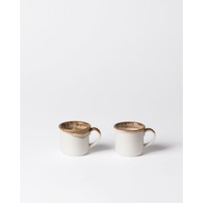 1001 Riz 2'li Espresso Seti - Bej - 80 ml