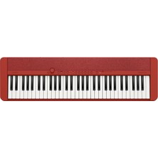 1001 CT-S1RD Casiotone Piyano Klavye, 61 Vuruşa Duyarlı Tuşlu, Kırmızı