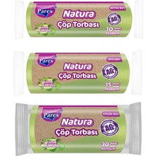 1001 Natura Çöp Torbası Küçük Orta Büyük Boy 3'lü Paket