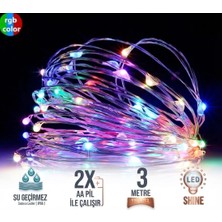 1001 Rgb Peri LED 3 Metre Renkli Dekoratif Aydınlatma Süsleme Parti LED Işık Yılbaşı Süsleme Deko