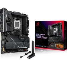 1001 Rog Strix X870E-H Gaming Wıfı7 Anakart Soket Amd Am5 (Atx, Ddr5, Wifi 7, 4x M.2, Pcıe 5.0, 2x Usb4,