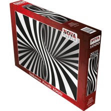 1001 1000 Parça Siyah Beyaz Spiral Illüzyon Imkansız Puzzle - Profesyonellere Özel