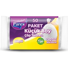 1001 Güçlü Çöp Torbası Küçük Boy 30'lu 40 x 50 cm 50 Paket 1 Koli