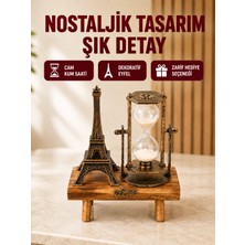 Nemere Klasik Tasarımlı Ahşap Kum Saati – Ev ve Ofis Için Masaüstü Aksesuarı