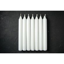 1001 40 Adet 10 cm Beyaz Mum, Bakkal Mumu, Uzun Yanma Süresi, Düğünler ve Özel Günler Için Ideal,