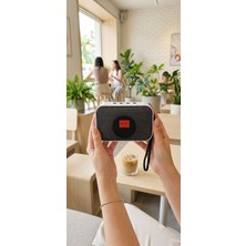 1001 Bluetooth Hoparlör Speaker LED Işıklı USB ve Hafıza Kartı Destekli Telefon Standlı Taşınabi