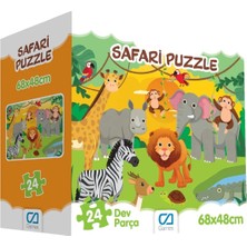 1001 Safari 24 Parça 50X70CM Çocuk Yer-Zemin Puzzle Yapboz Serisi