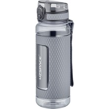 1001 Fiftyfifty 800ML -Büyük Boy- Tritan Su Matarası Silikon Korumalı Kaydırmaz Gövde Açık Gri
