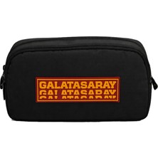 1001 Iki Gözlü Erkek Çocuk Gs 5 Yıldız Baskılı Siyah - Kırmızı Okul Kalem Çantası/kalemlik -