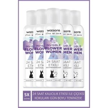 1001 Watsons Invisible Flower 24 Saat Etkili Kadın Deodorant 150 ml x 5 Adet