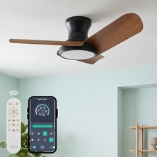 1001 80CM Modern Goes Uzaktan Kumandalı 3 Kanatlı Uygulamalı Tavan Vantilatörü ve LED Lamba Işık 5