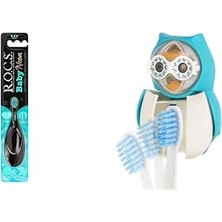 1001 Baby Neon 0-3 Yaş Için Ekstra Yumuşak Diş Fırçası ve Flipper Kum Saatli Hijyenik Diş Fırça