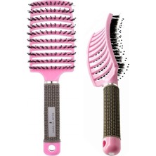 1001 LOM1073 Premium Detangler, Dolaşık Saç Açma Fırçası, Yumuşak ve Esnek Iyonik Fırça Dişle