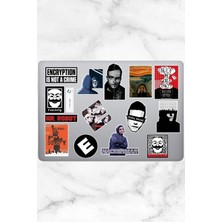 1001 Mr. Robot Temalı Laptop Notebook Tablet Sticker Seti 15 Adet
