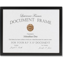 1001 Black Wood Certificate Picture Frame, Gallery Collection, 22CM By 28CM