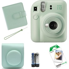 1001 Fujifilm Mini 12 Fotoğraf Makinesiaskıpil 10NANLU Filmalbüm Yeşil, Instax