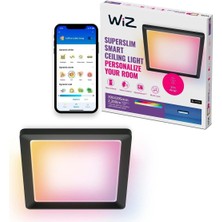 1001 Siyah Akıllı Sıva Üstü Rgb Kare Panel Tavan Armatürü 17W
