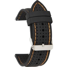 1001 20MM-22MM-24MM Saat Uyumlu Delikli Spor Silikon Saat Kordonu Kayışı S26