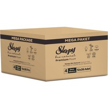 1001 Bio Natural Premium Plus Hijyenik Ped Mega Paket Gece Extra 26X12 (312 Adet)